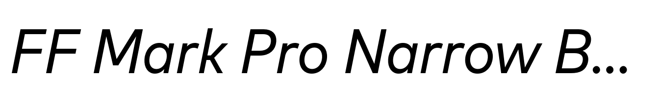 FF Mark Pro Narrow Book Italic